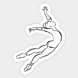 Ballerina in Pen and Ink Sticker